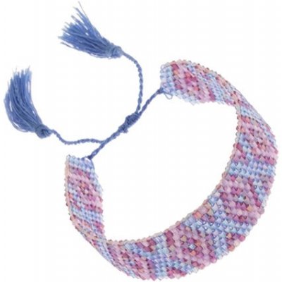 Šperky eshop s indiánským motivem blýskavé korálky modrá a fialová SP89.29 – Zboží Mobilmania