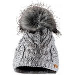 Bontis dámská s kožešinovou bambulí světle šedá – Zboží Mobilmania