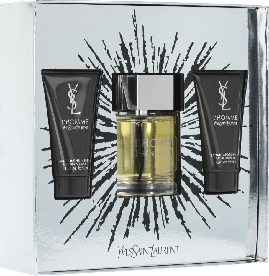 Yves Saint Laurent L\'Homme EDT 100 ml + balzám po holení 50 ml + sprchový gel 50 ml dárková sada