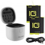 Telesin 3-slot waterproof charger Allin box for GoPro Hero 9 / Hero 10 + 2 batteries GP-BTR-905-GY-B – Hledejceny.cz