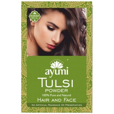 Ayuuri Natural Prášek Tulsi přírodní výživa pro vlasy a pleť 100 g – Hledejceny.cz