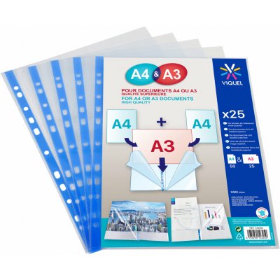 VIQUEL PP kapsa A3-A4 lesklá, 25 ks – Zboží Živě