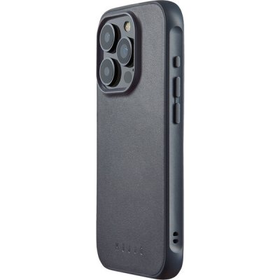 Mujjo Impact Leather iPhone 15 Pro šedomodré – Zboží Mobilmania