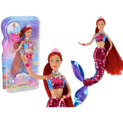Toys Group mořská panna s dlouhými vlasy bordó – Zboží Mobilmania