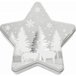 Altom Vánoční plechová dóza Silver Christmas tree 23 x 22 x 6 cm – Sleviste.cz