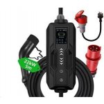 IMMAX cestovní nabíjecí stanice pro elektromobily NSE002 22kW 3fázová 16A IEC 62196 Typ 2 CEE na Schuko 1 fáze | Zboží Auto