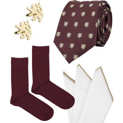 Bubibubi kravatová sada se lvy vínová – Hledejceny.cz
