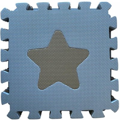 Baby Dan Pěnová hrací podložka puzzle Geometrické tvary Blue 90x90 cm – Zboží Mobilmania