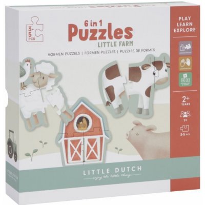 Little Dutch Puzzle 6v1 Farma – Sleviste.cz