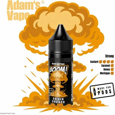Adams vape Boom! Shake & Vape Golden Custard 5 ml – Zboží Dáma