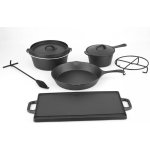 CS Solingen Sada litinového nádobí na grilování a vaření na otevřeném ohni PARILLA 9 ks – Zboží Mobilmania