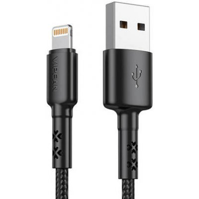 Vipfan X02, 3A USB-Lightning, 1,8m, černý