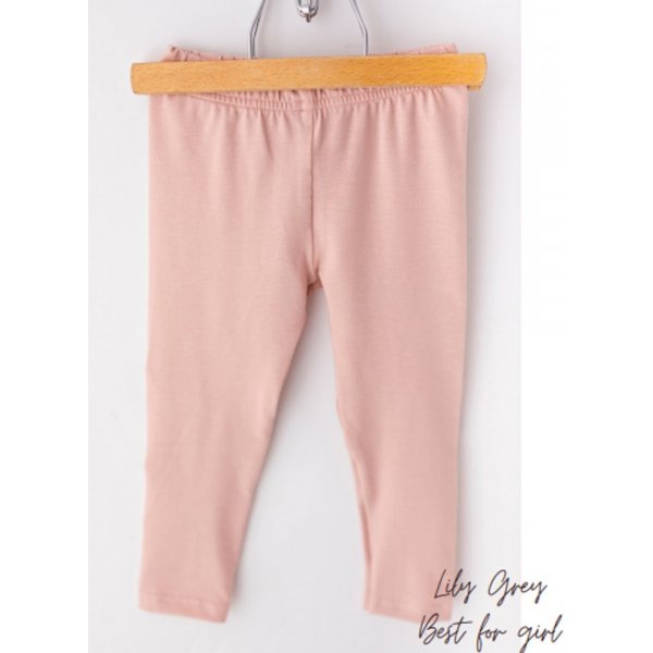 Dětské kalhoty Lily Grey Legíny jednobarevné béžové