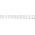 Zahradní plot s kopím nahoře ocelový 1070 x 120 cm černý – Hledejceny.cz