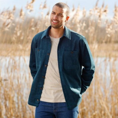 Manšestrová svrchní košile modrá – Hledejceny.cz