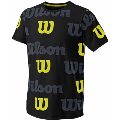 Wilson All Over Logo Tech Tee B Black – Zbozi.Blesk.cz