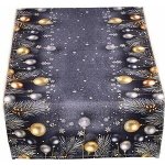 Forbyt Vánoční ubrus Jehličí a baňky CYH5918C 40x140 cm – Sleviste.cz