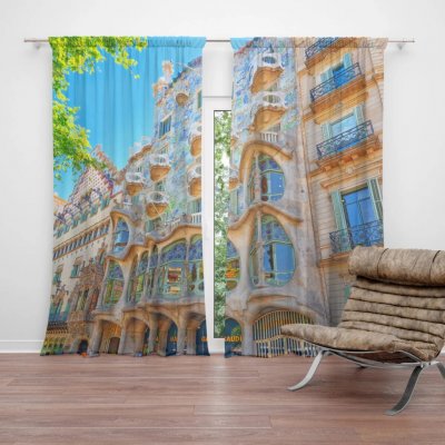 Sablio Závěs Barcelona Gaudi Casa Batllo 2: 2ks 140x250cm – Hledejceny.cz