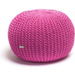 Justin Design Pletený puf velký fuchsiový – Zboží Dáma