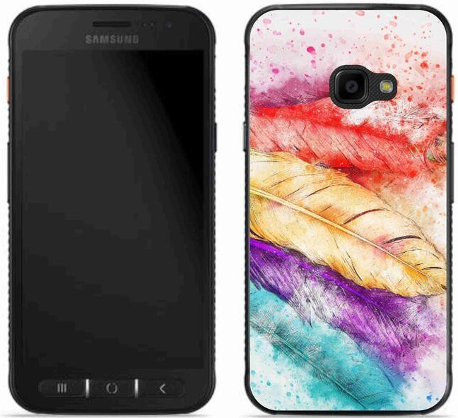 Pouzdro mmCase Gelové Samsung Galaxy Xcover 4S - barevné peří