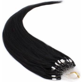 40cm vlasy evropského typu pro metodu Micro Ring Easy Loop 0,5g/pr. černá