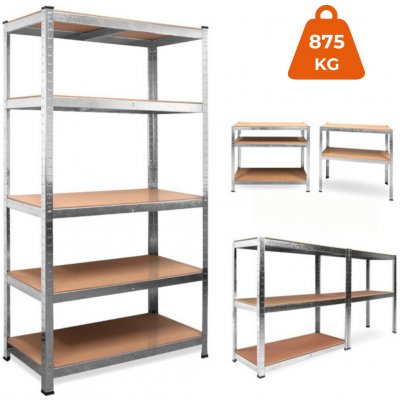 Jurhan Regál Heavy 90 x 40 x 180 cm stříbrná 55178 – Zboží Dáma