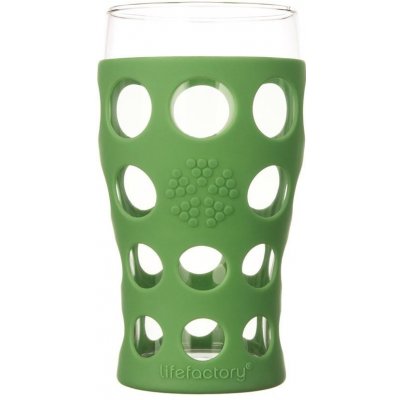 Lifefactory sklenice na nápoje 600ml grass green 2ks