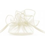 WRG6-079-10 Party Deco Dárkový sáček - Organza 25cm, 10ks Krémová – Zbozi.Blesk.cz