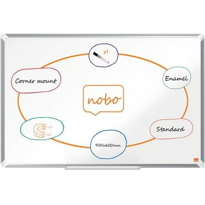 NOBO Premium Plus smaltovaná 90 x 60 cm, bílá