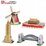 CubicFun 3D puzzle Miniarchitektura 3 Proslulé památky 100 ks – Hledejceny.cz