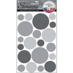 Anděl Přerov Samolepky na zeď kolečka šedá 50x32 cm – Zboží Dáma