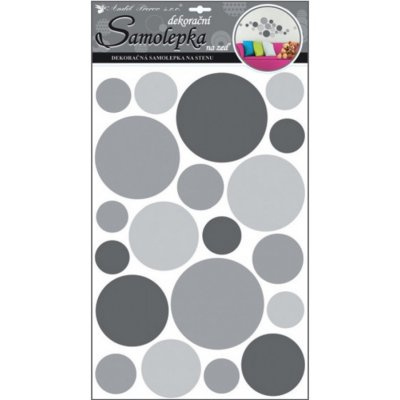 Anděl Přerov Samolepky na zeď kolečka šedá 50x32 cm – Zboží Dáma