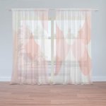 Sablio Záclony Růžové obloučky: 2ks 150x250cm – Hledejceny.cz