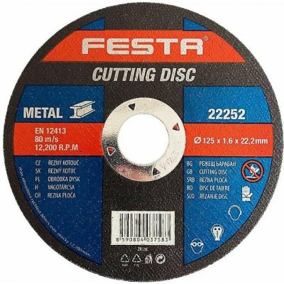 Festa Kotouč řezný 125 x 1,6 x 22,2 mm 22252 – Sleviste.cz