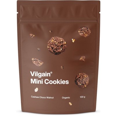 Vilgain Mini Cookies BIO kešu čokoláda a vlašské ořechy 100 g – Zbozi.Blesk.cz