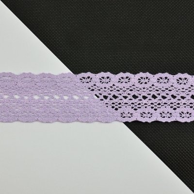 Prima-obchod Bavlněná krajka šíře 38 mm paličkovaná, barva Fialová sv. – Hledejceny.cz