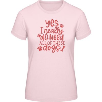 E190 Tričko Design pro majitele více psů Orchideová růžová