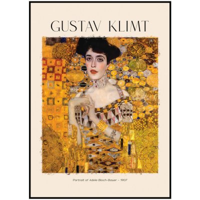 Gustav Klimt - Portrét Adele Bloch Baurer Rozměr plakátu: A4 (21 x 29,7 cm) – Zboží Mobilmania