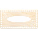 Woody Crafts Víko na kapesníky - obdélník 24 x 12 cm, Králíček – Sleviste.cz