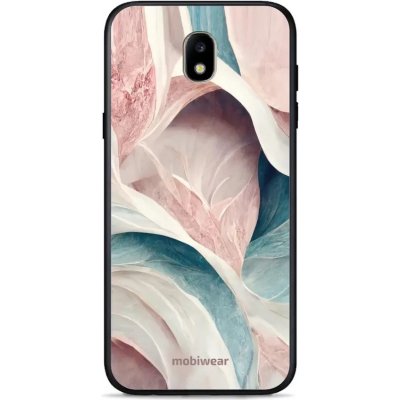 Pouzdro Mobiwear Glossy Samsung Galaxy J3 2017 - G026G - Růžový a zelenkavý mramor