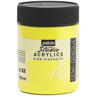 Pébéo Studio Acrylics akrylové barvy 500 ml 22 citrónově kadmiově žlutá – Hledejceny.cz