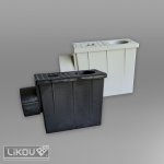 Likov Geiger s boční výpustí mokrý 80 x 100 mm černý – Zboží Mobilmania