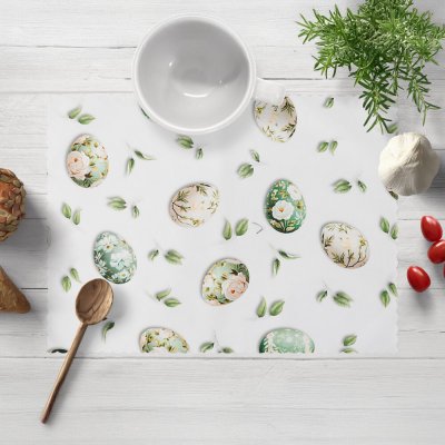 Biante Teflonové prostírání TF-136 Zelené květované kraslice na bílém 30x40 cm – Hledejceny.cz