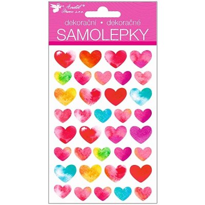 AP Samolepky srdce barevná 15 x 10 cm – Zbozi.Blesk.cz