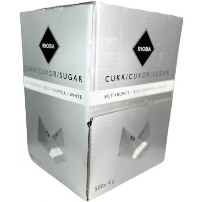 Rioba porcovaný cukr bílý pyramidky 4g (500 ks) – Zboží Dáma