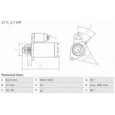 BOSCH 0 986 013 150 Startér (0986013150) – Zbozi.Blesk.cz