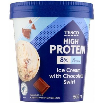 Tesco High Protein vanilkovou příchutí s čokoládovou polevou 500ml – Hledejceny.cz