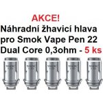 Smoktech Vape Pen 22 Dual Core žhavicí hlava nerez 0,3ohm 5ks – Hledejceny.cz