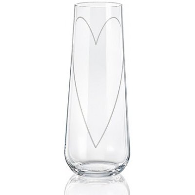 Crystalex GLASS HEART sklenice na prosecco 2 x 250 ml – Zboží Mobilmania