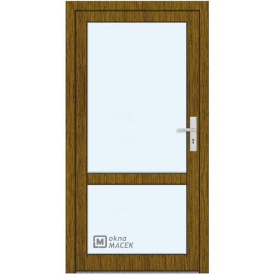 Kömmerling vchodové dveře 76 AD OM 1012 levé ořech sklo čiré 80 x 203 cm – Hledejceny.cz